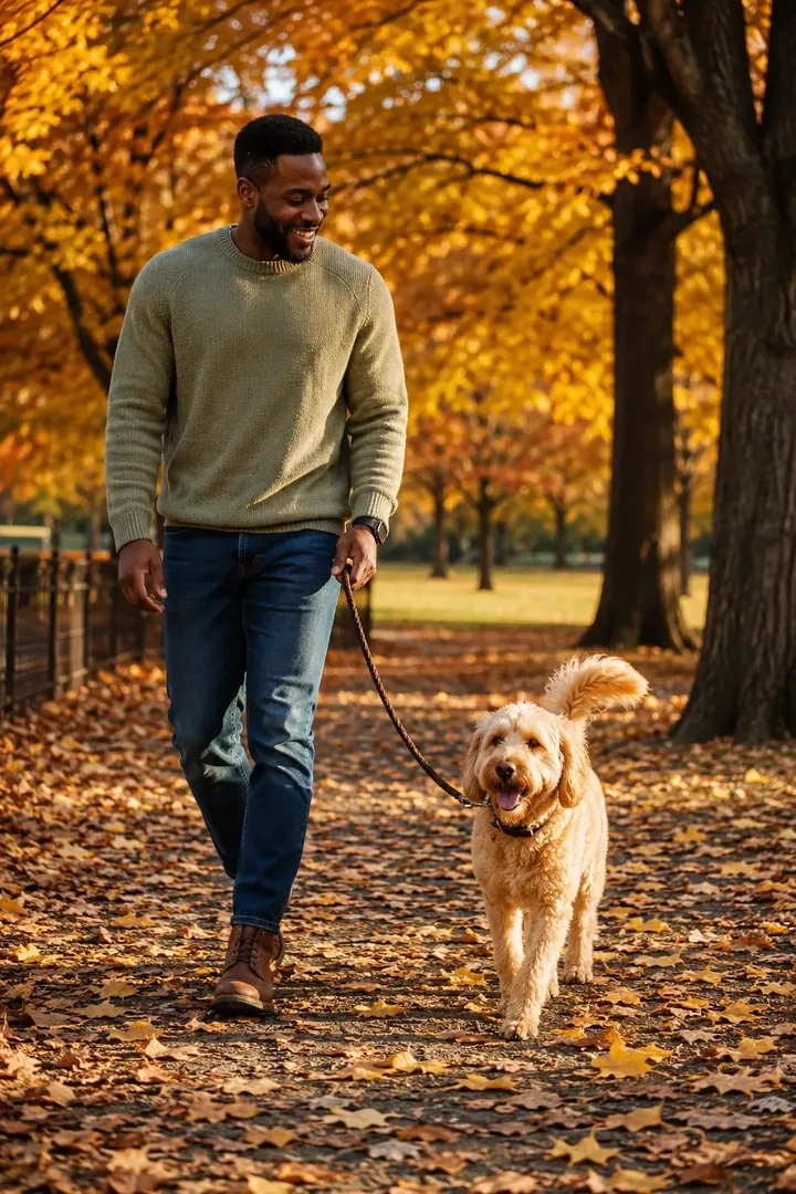 Autumn Walk: AI Me & My Pet photo effect