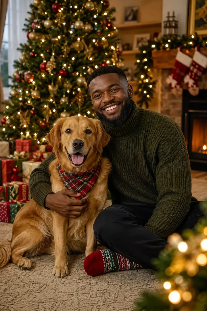 Christmas With My Pet: AI Me & My Pet photo effect example 2