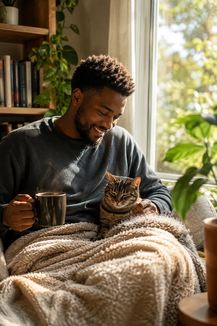 Cozy Cat Morning: AI Me & My Pet photo effect