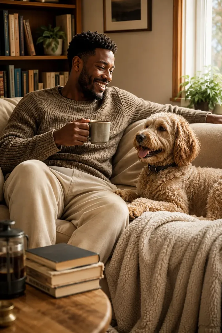 Lazy Sunday Together: AI Me & My Pet photo effect example 2