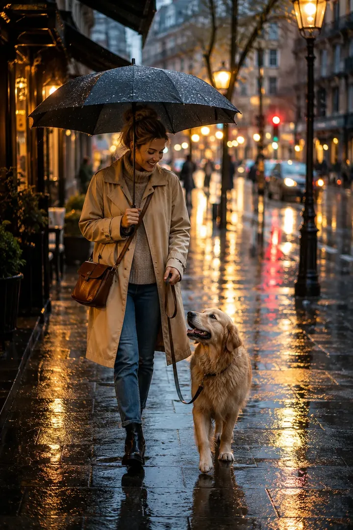 Rainy Walk: AI Me & My Pet photo effect