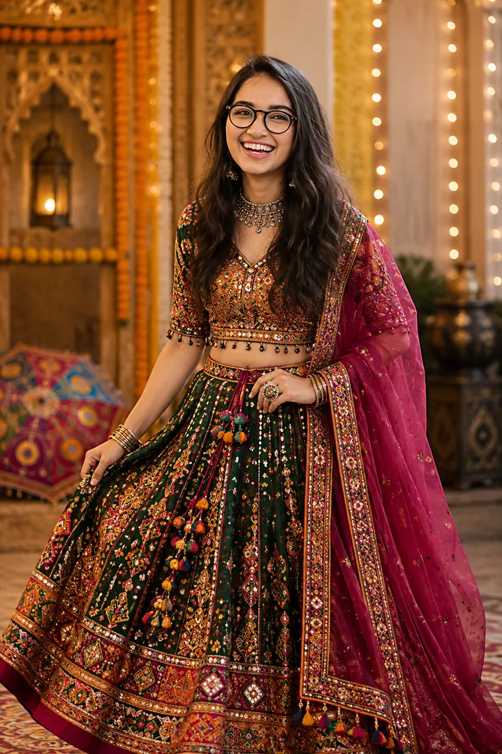 Chaniya Choli Portrait: AI Navratri photo effect example 2