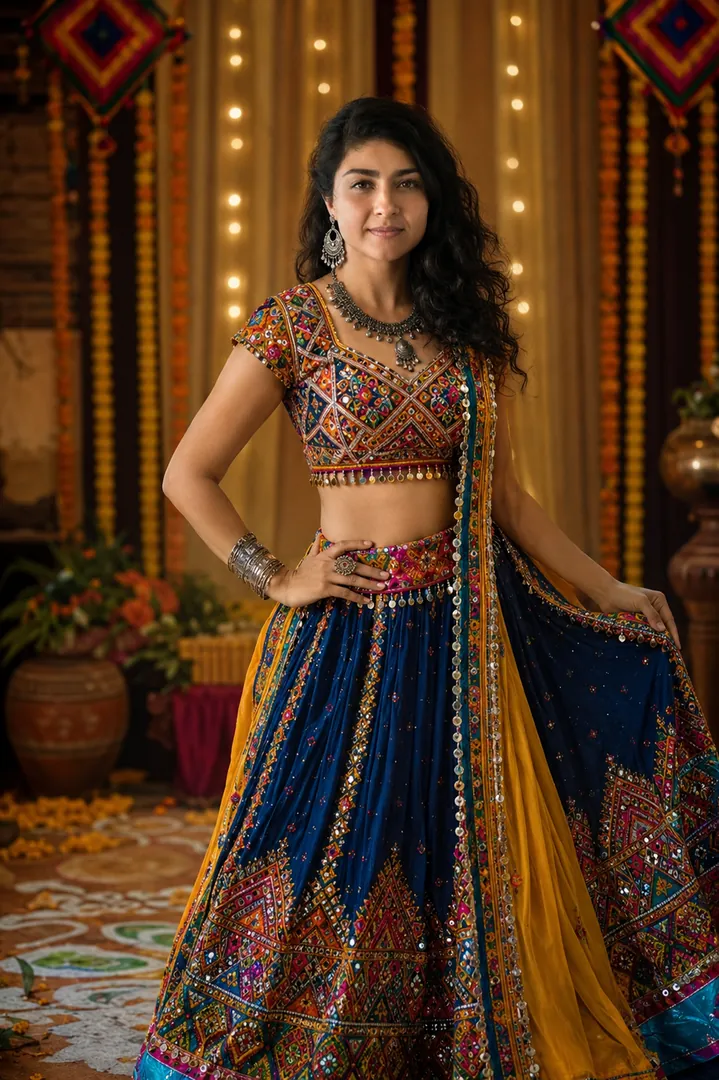 Chaniya Choli Portrait: AI Navratri photo effect
