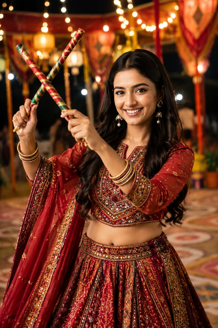 Dandiya Night: AI Navratri photo effect