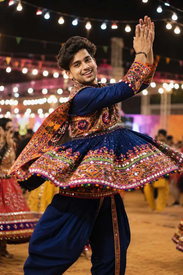 Garba Spin: AI Navratri photo effect example 2