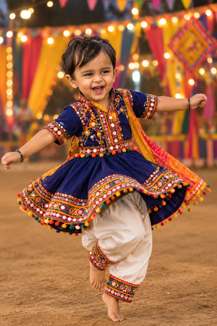 Kids Garba: AI Navratri photo effect