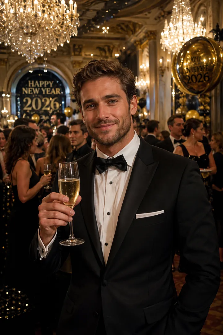 Glamorous NYE Party: AI New Year's Eve photo effect