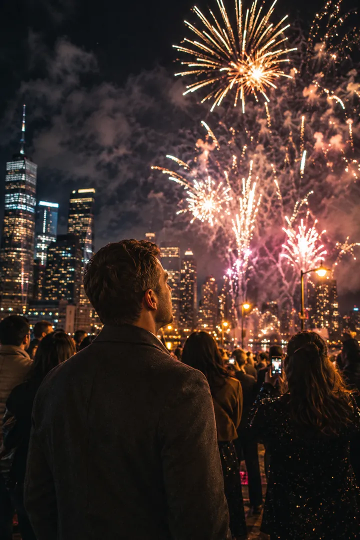 Midnight Fireworks: AI New Year's Eve photo effect