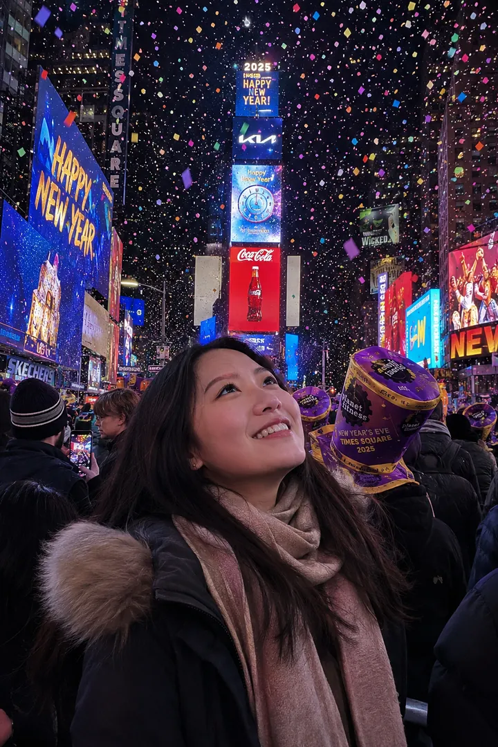 New Year's Eve in New York: AI New Year's Eve photo effect example 2
