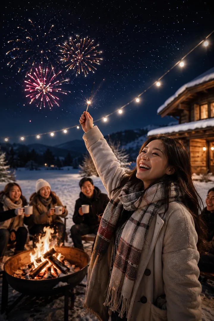 New Year's Eve Under the Stars: AI New Year's Eve photo effect