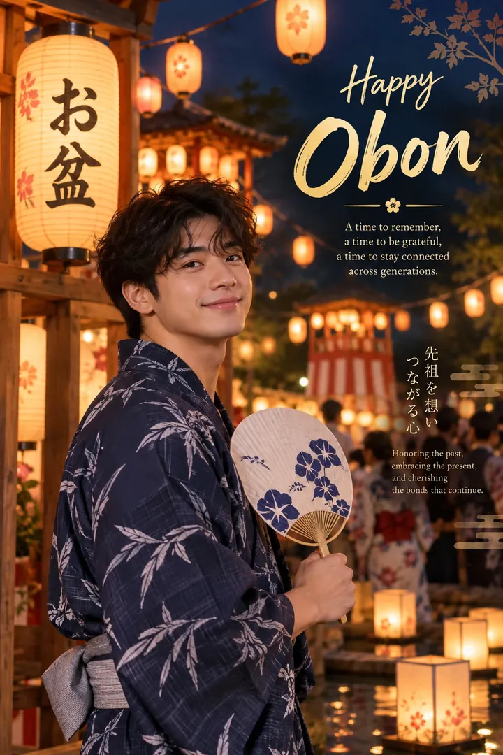 Obon Festival Wish: AI Obon Festival photo effect example 2