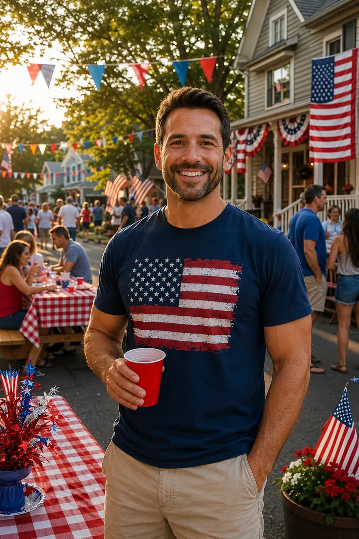 Classic 4th of July Celebration: AI Patriotic USA photo effect example 2