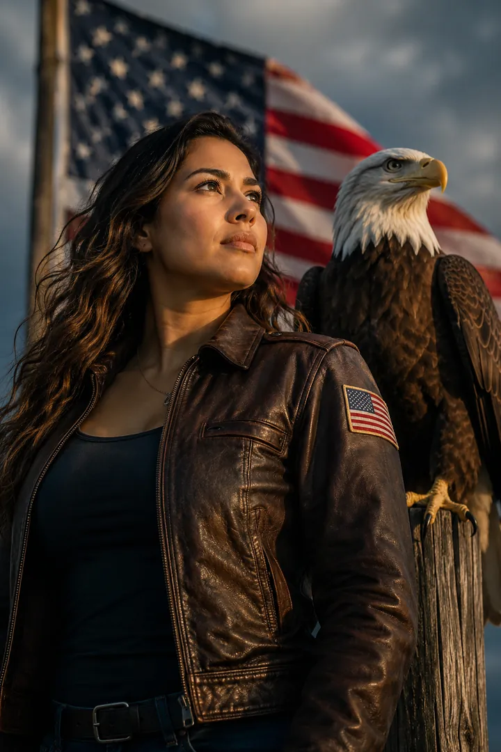 American Eagle Portrait: AI Patriotic USA photo effect example 2