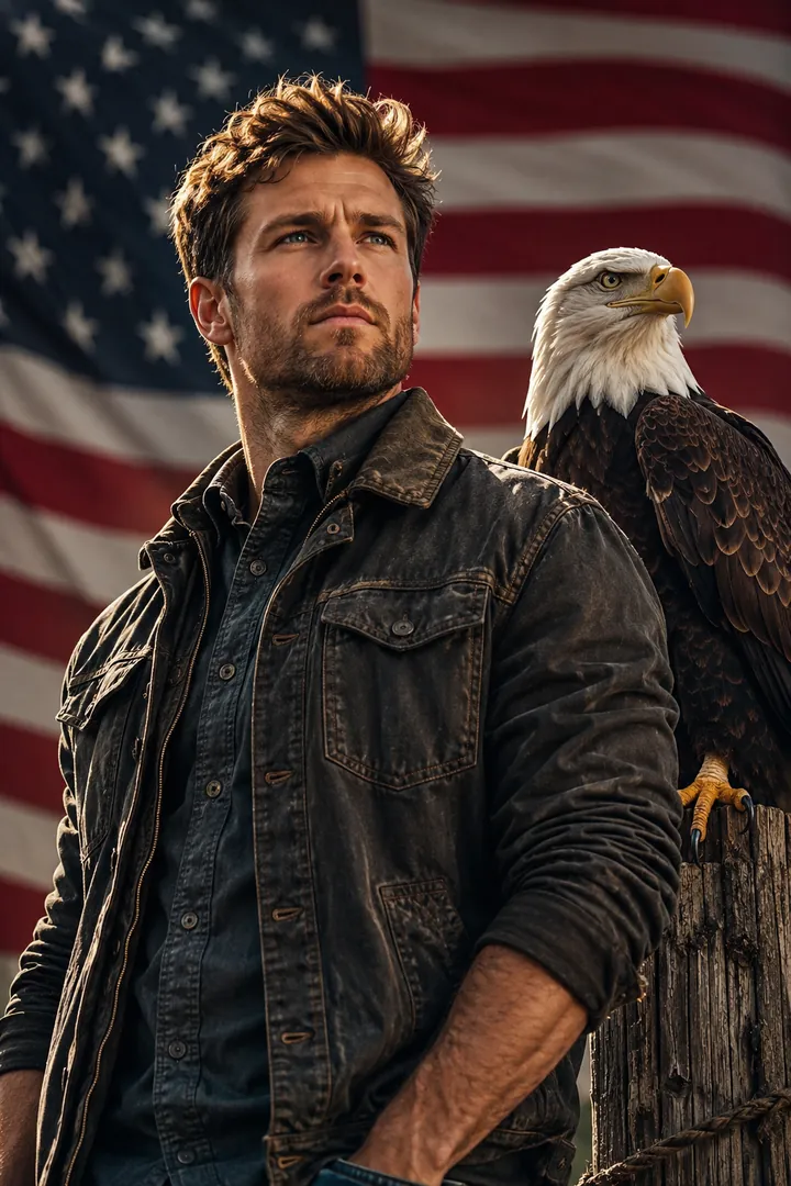 American Eagle Portrait: AI Patriotic USA photo effect