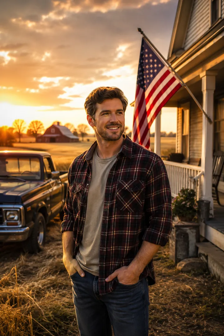 Heartland Americana: AI Patriotic USA photo effect