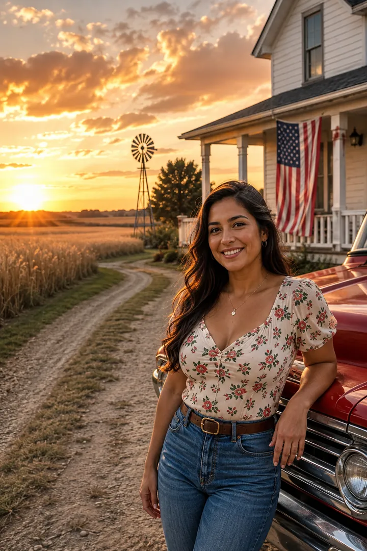Heartland Americana: AI Patriotic USA photo effect example 2