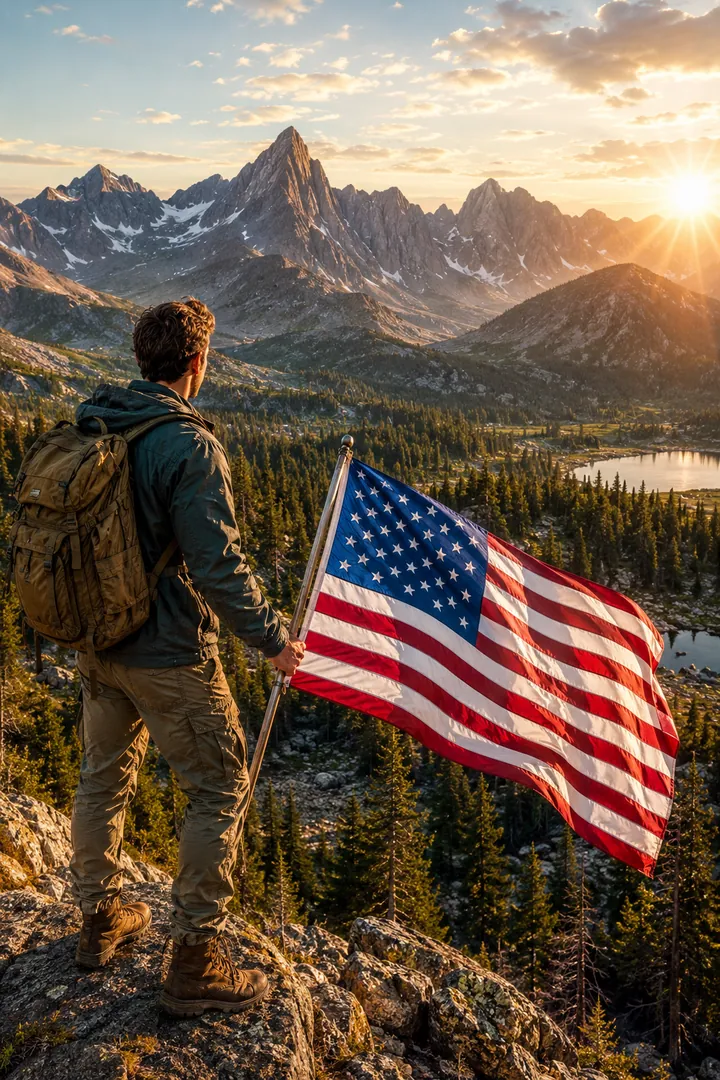 Patriotic National Park: AI Patriotic USA photo effect example 2