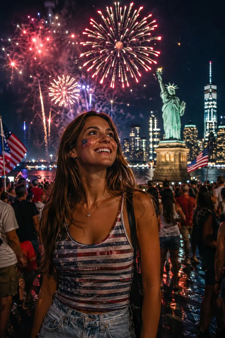 New York Patriotic Night: AI Patriotic USA photo effect