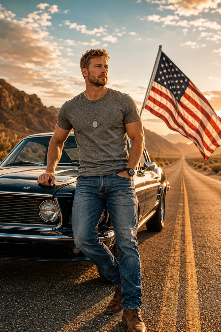 Patriotic Road Trip: AI Patriotic USA photo effect example 2