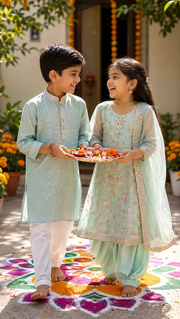 Brother-Sister Celebration: AI Raksha Bandhan photo effect