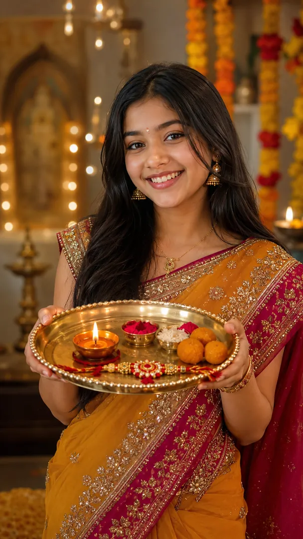 Rakhi Thali Portrait: AI Raksha Bandhan photo effect