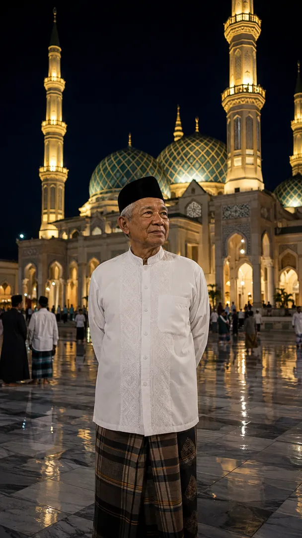 Tarawih Mosque Night: AI Ramadan photo effect