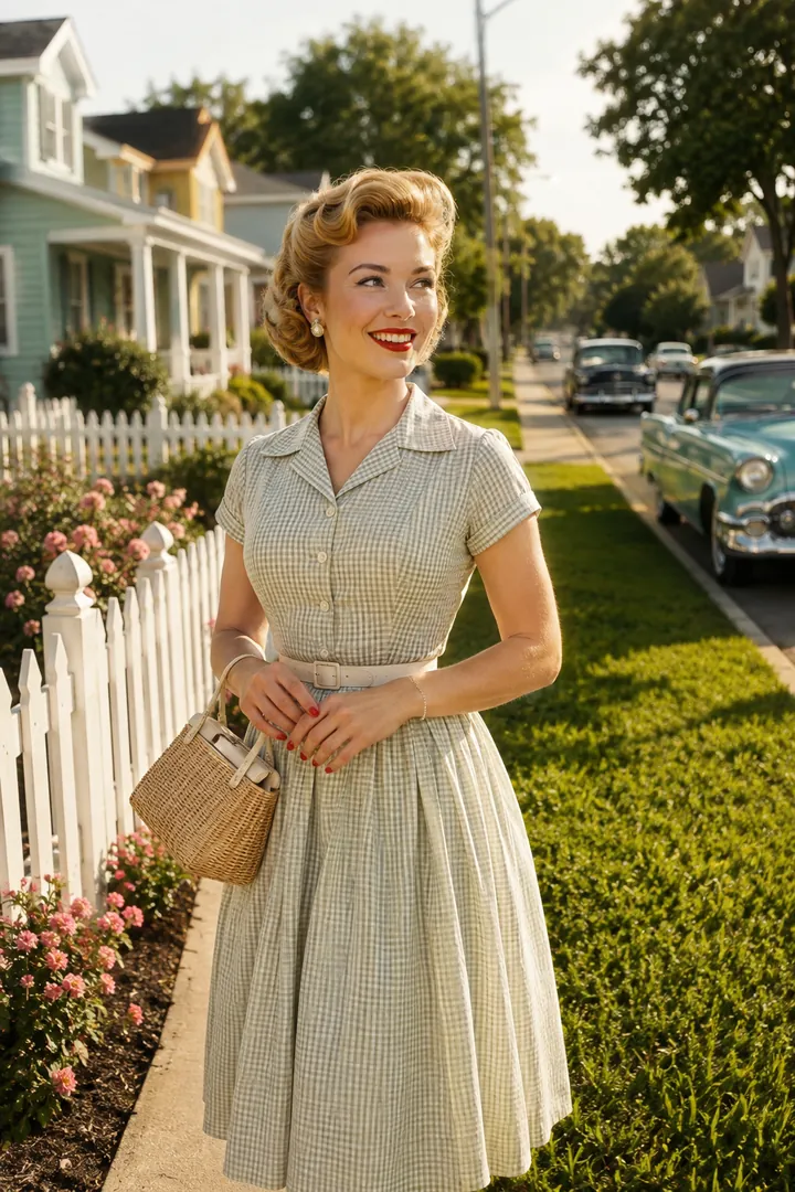 1950s Suburban America: AI Retro & Vintage Decades photo effect