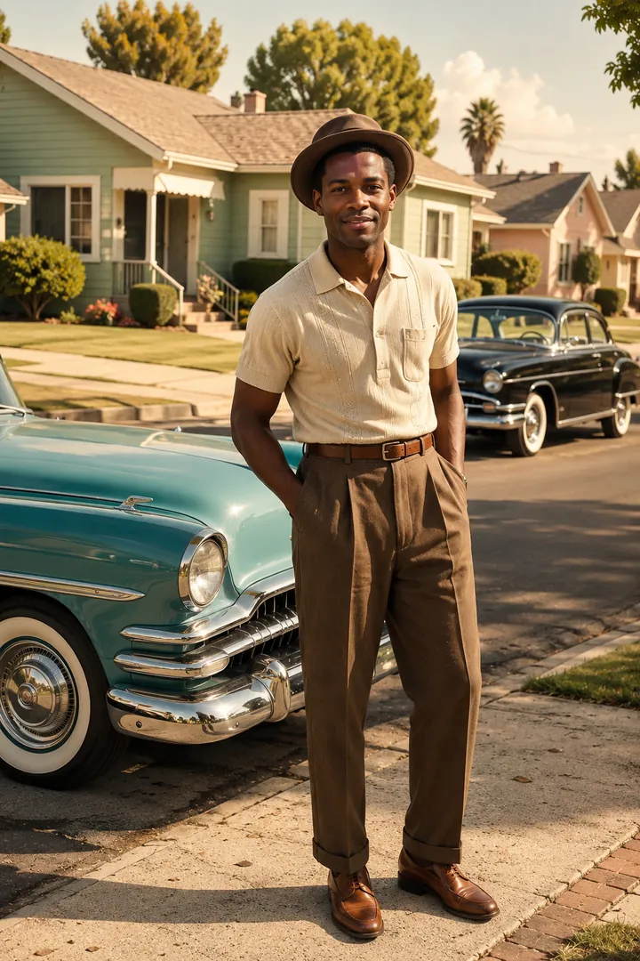 1950s Suburban America: AI Retro & Vintage Decades photo effect example 2
