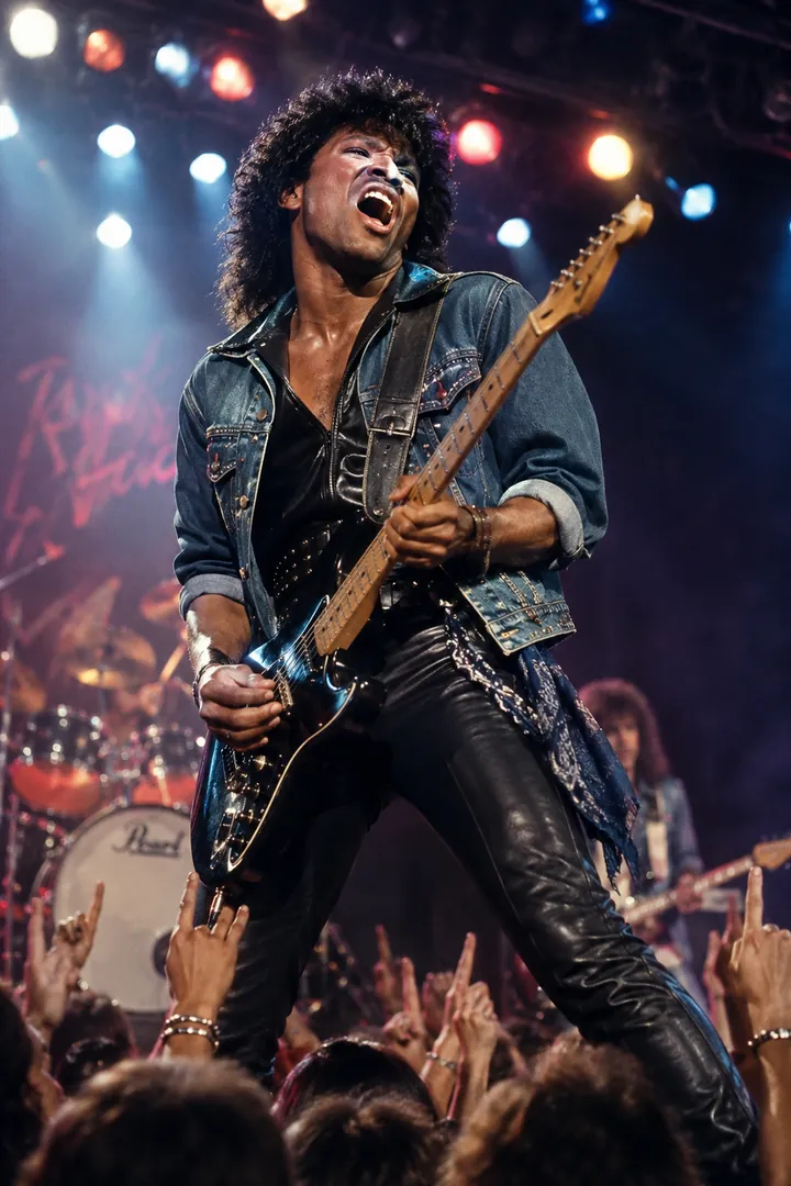 1980s Rock & Roll: AI Retro & Vintage Decades photo effect