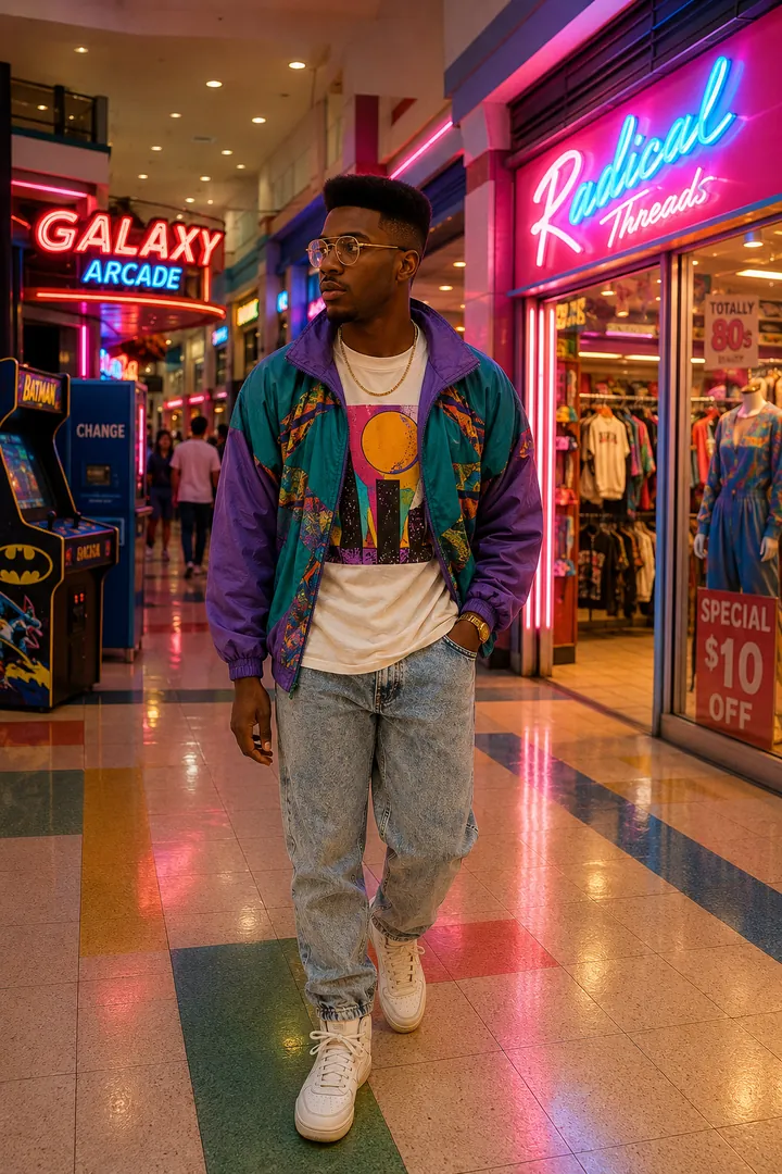 Retro Shopping Mall: AI Retro & Vintage Decades photo effect example 2