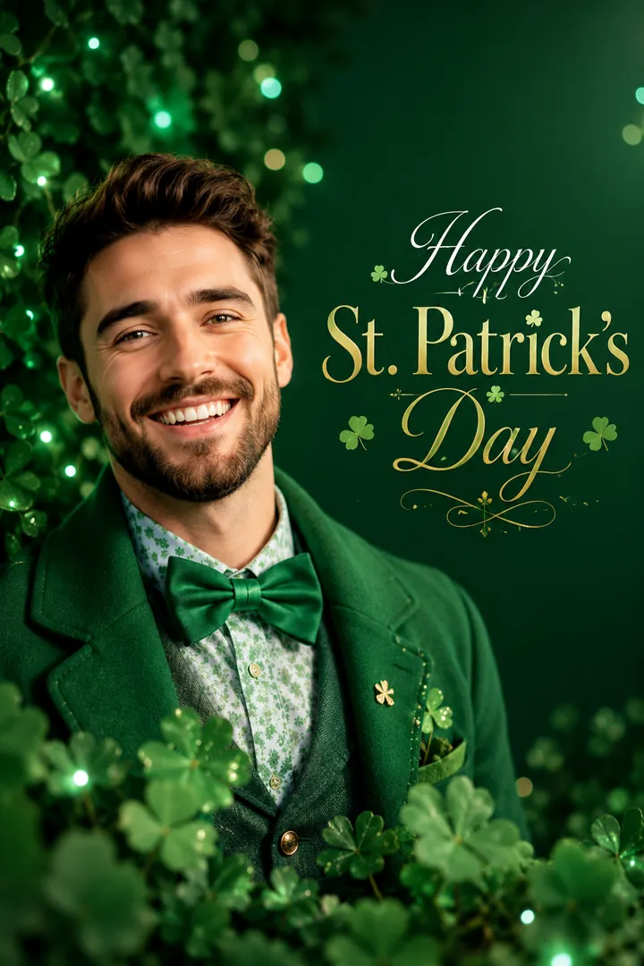 St. Patrick's Day Greeting: AI St. Patrick's Day photo effect example 2