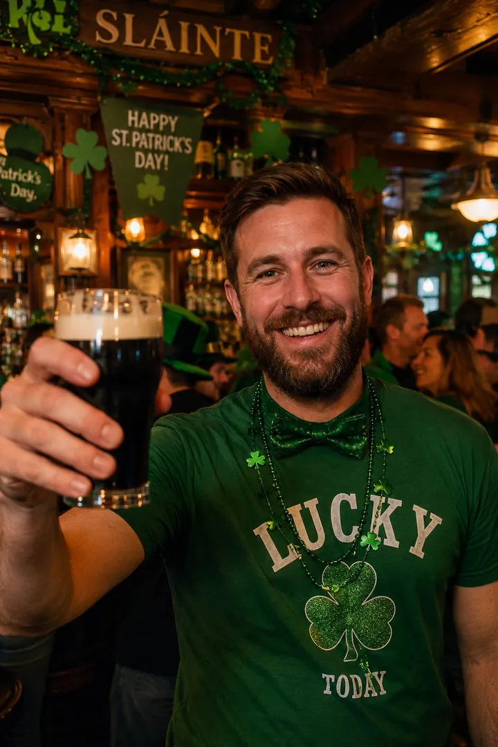 Irish Pub Celebration: AI St. Patrick's Day photo effect