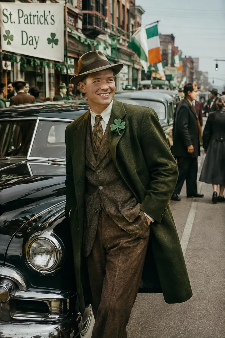 Vintage Irish-Americana: AI St. Patrick's Day photo effect example 2