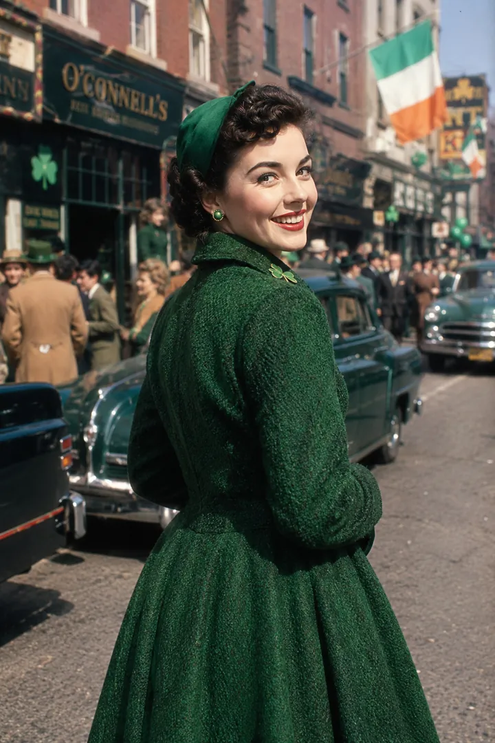 Vintage Irish-Americana: AI St. Patrick's Day photo effect