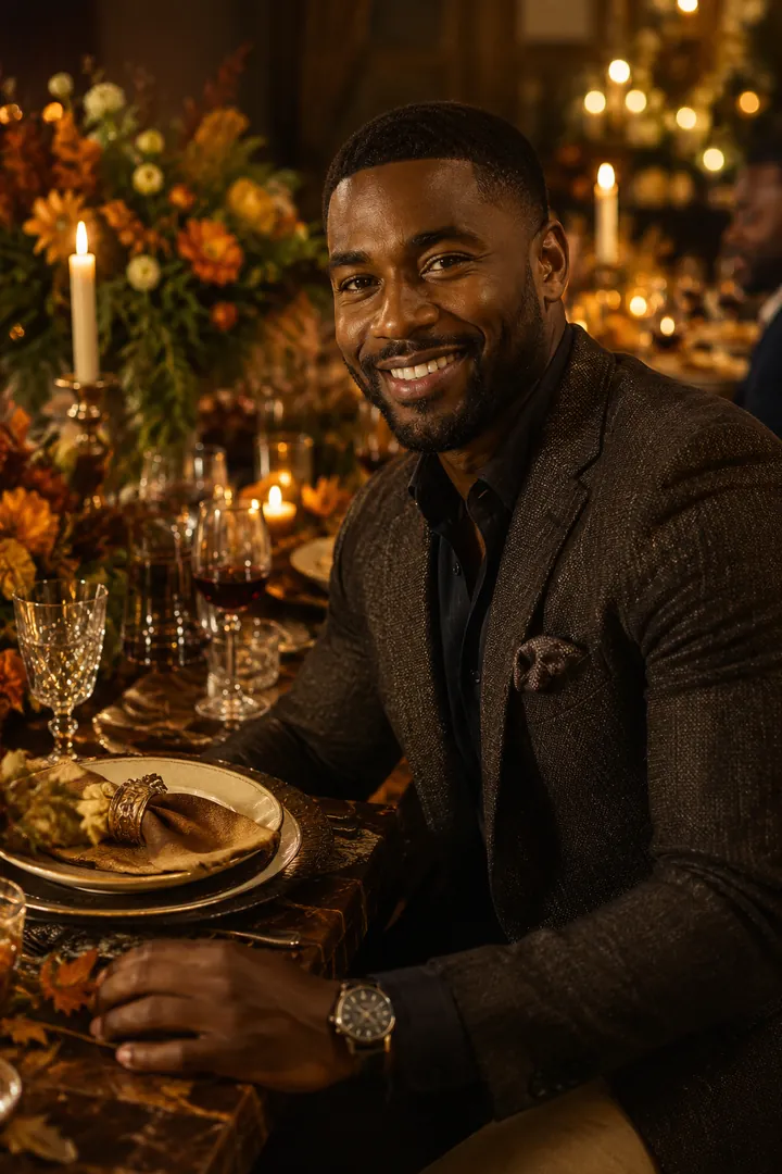 Thanksgiving Candlelight Dinner: AI Thanksgiving photo effect