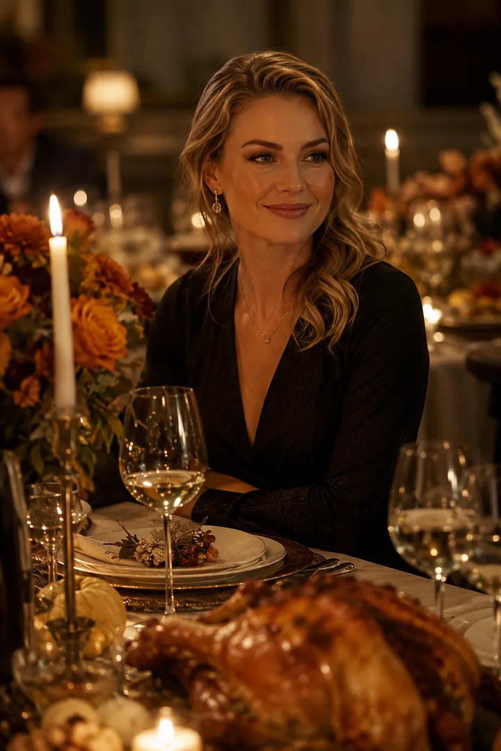 Thanksgiving Candlelight Dinner: AI Thanksgiving photo effect example 2