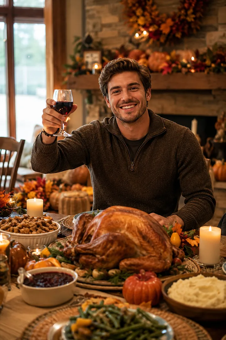 Classic Thanksgiving Dinner: AI Thanksgiving photo effect example 2