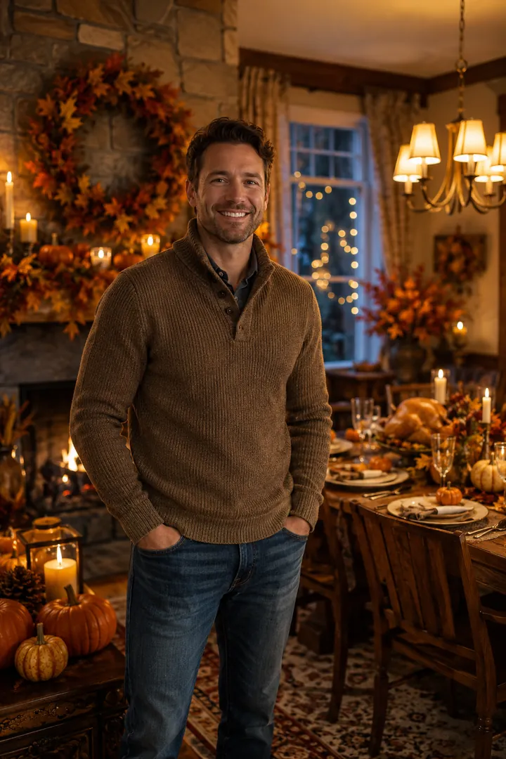 Cozy Thanksgiving Home: AI Thanksgiving photo effect