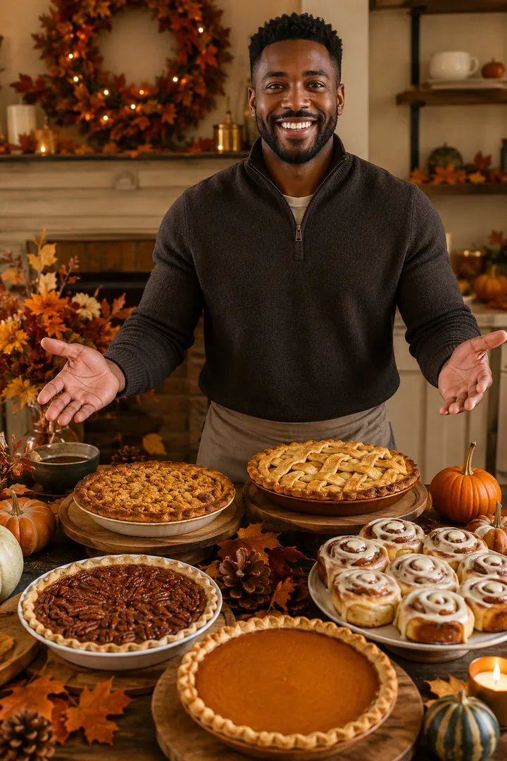 Thanksgiving Dessert Table: AI Thanksgiving photo effect