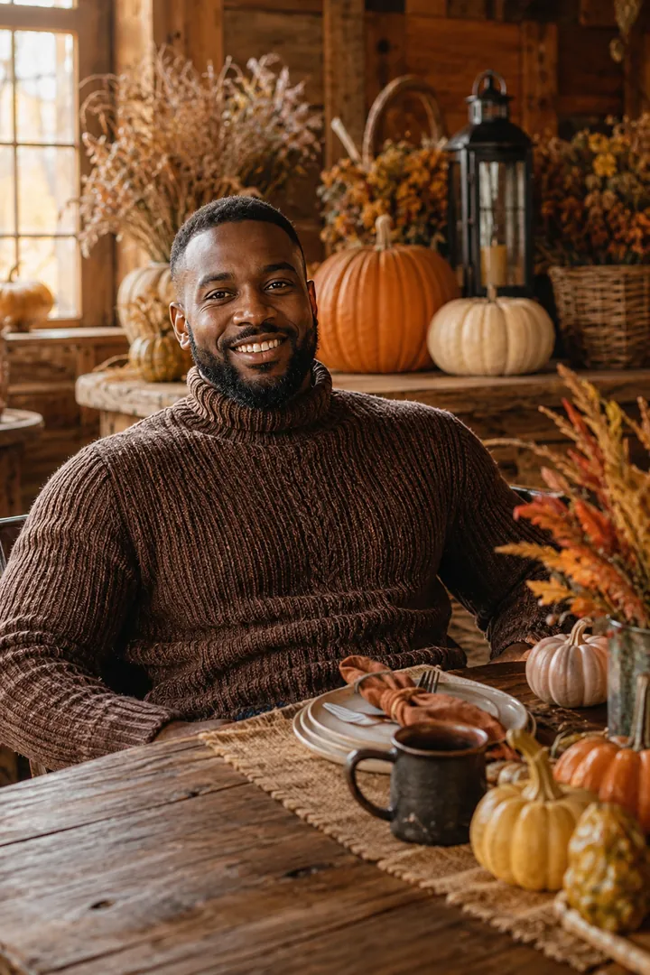 Rustic Farmhouse Thanksgiving: AI Thanksgiving photo effect example 2