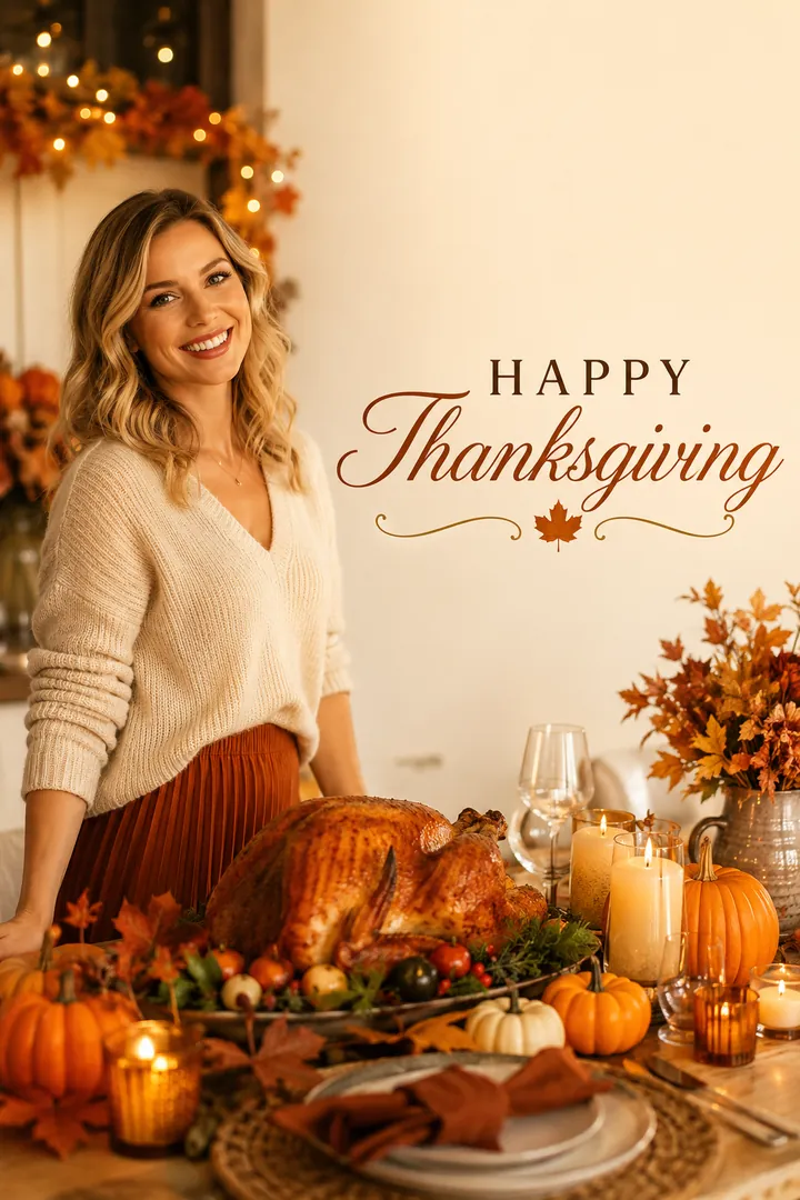 Thanksgiving Greeting: AI Thanksgiving photo effect