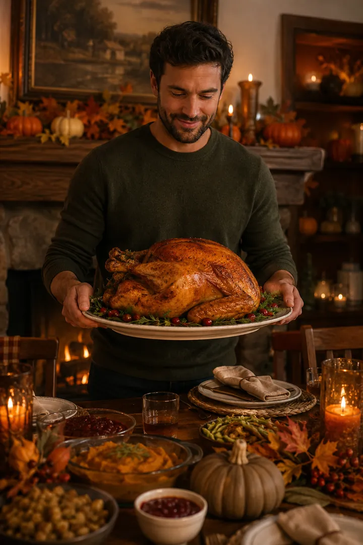 Thanksgiving Turkey Roast: AI Thanksgiving photo effect example 2