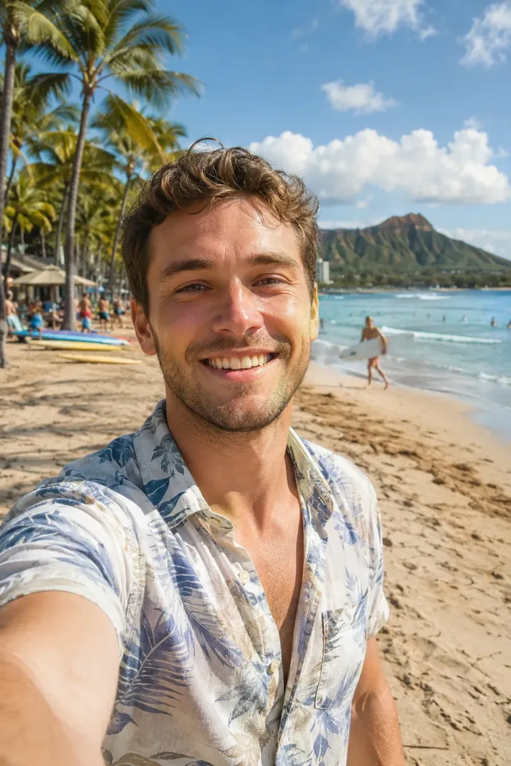 Honolulu Paradise: AI World Cities & Landmarks photo effect