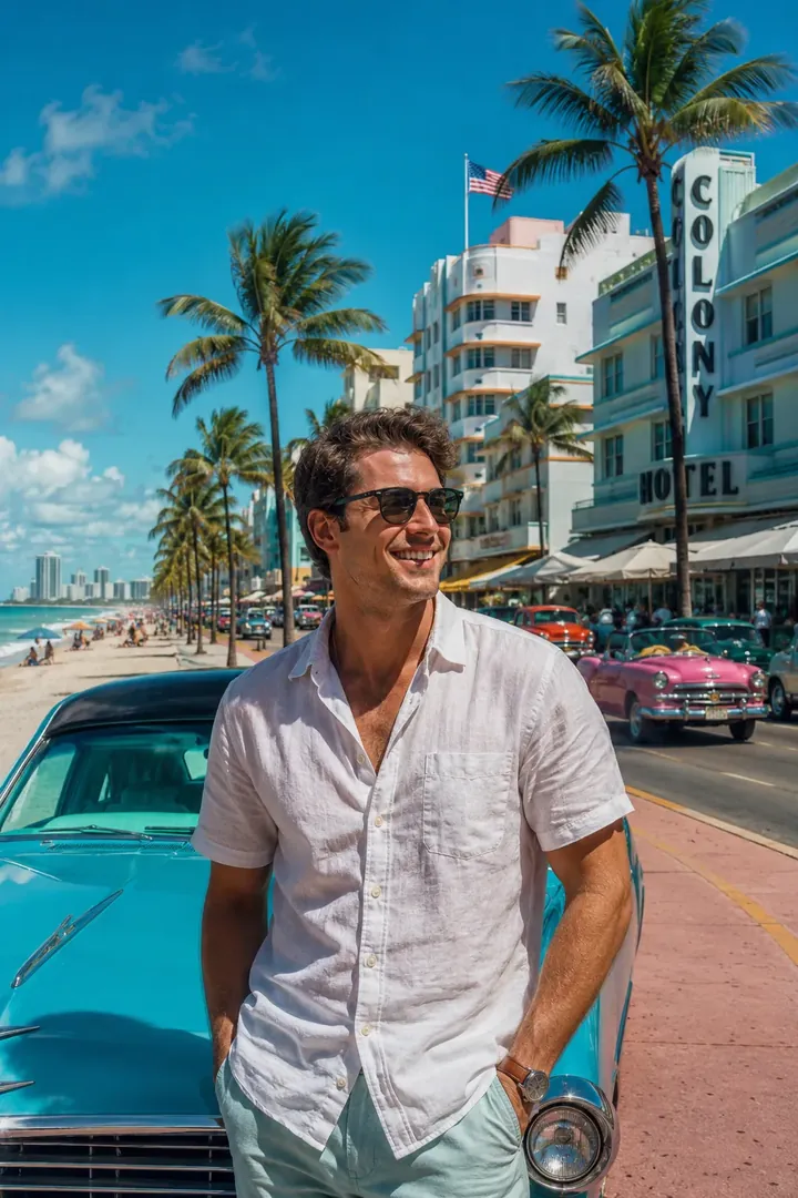 Miami Beach: AI World Cities & Landmarks photo effect
