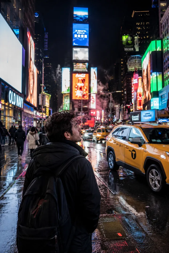 New York Times Square: AI World Cities & Landmarks photo effect