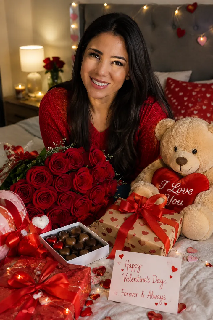 Cute Valentine's Gift Scene: AI Valentine's Day photo effect example 2