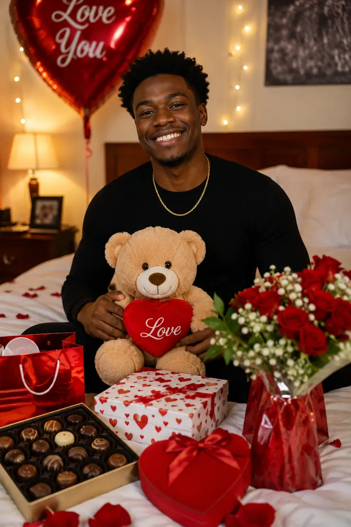 Cute Valentine's Gift Scene: AI Valentine's Day photo effect