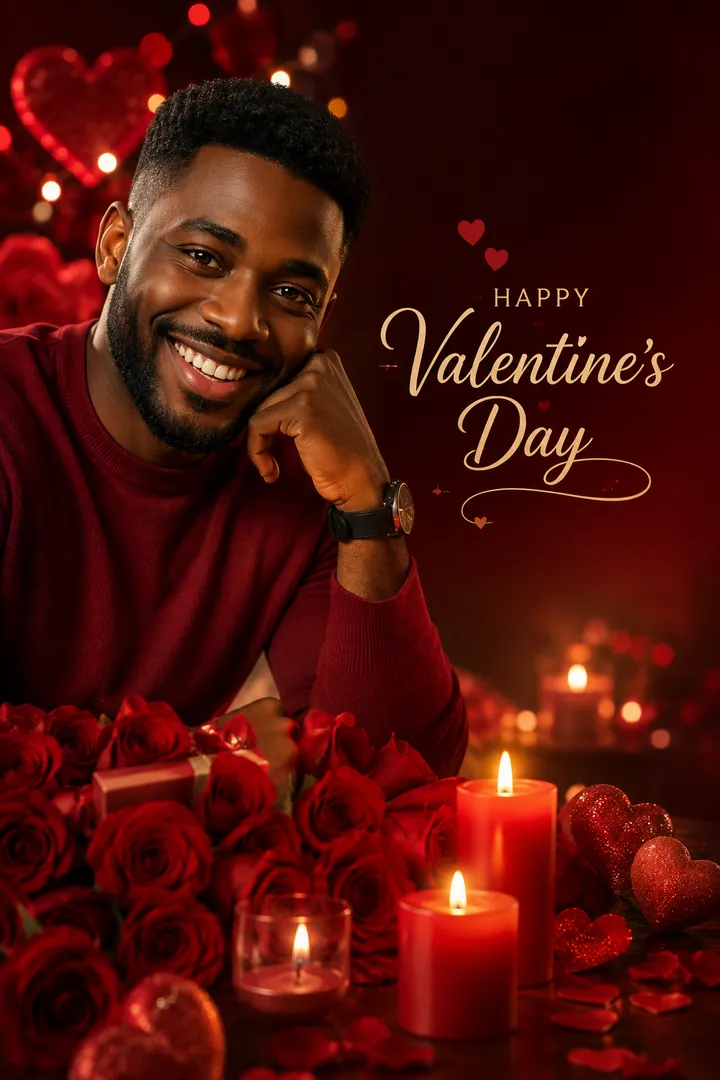 Valentine's Day Greeting: AI Valentine's Day photo effect example 2