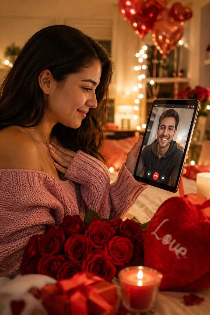 Long-Distance Love: AI Valentine's Day photo effect example 2