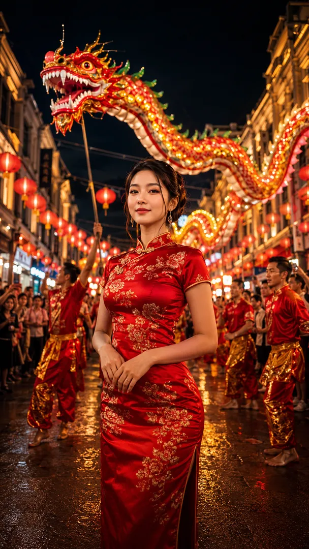 Cap Go Meh Parade: AI Waisak & Imlek Celebrations photo effect